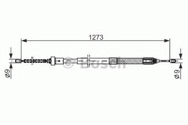 BOSCH 1987482308 Трос, стоянкова гальмівна система