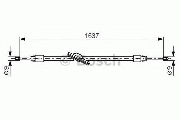 BOSCH 1987482330 Трос, стоянкова гальмівна система