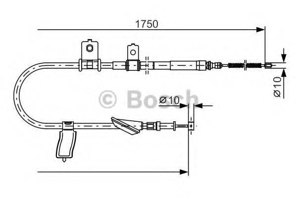 BOSCH 1987482351 Трос, стоянкова гальмівна система