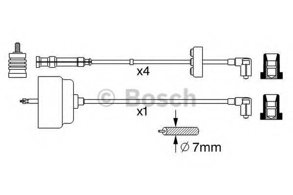 BOSCH 0356912811 Комплект дротів запалювання