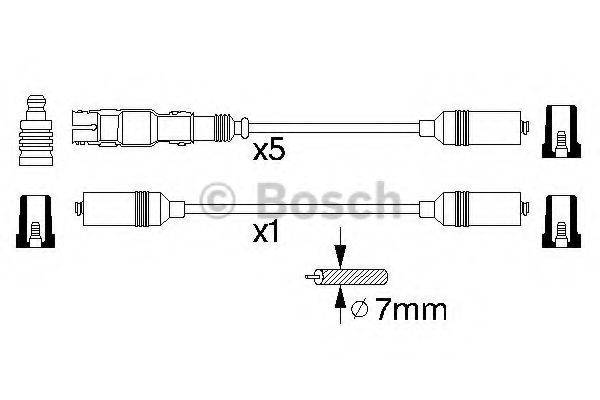 BOSCH 0986356350 Комплект дротів запалювання