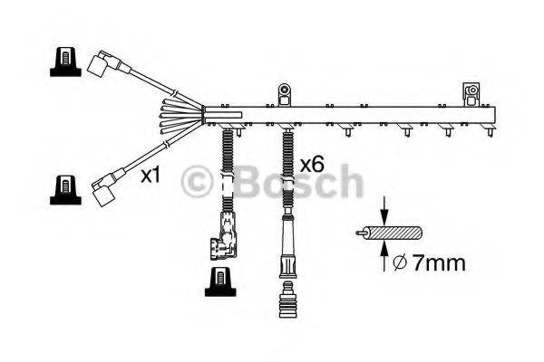 BOSCH 0986356363 Комплект дротів запалювання