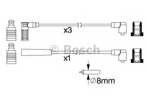 BOSCH 0986356733 Комплект дротів запалювання