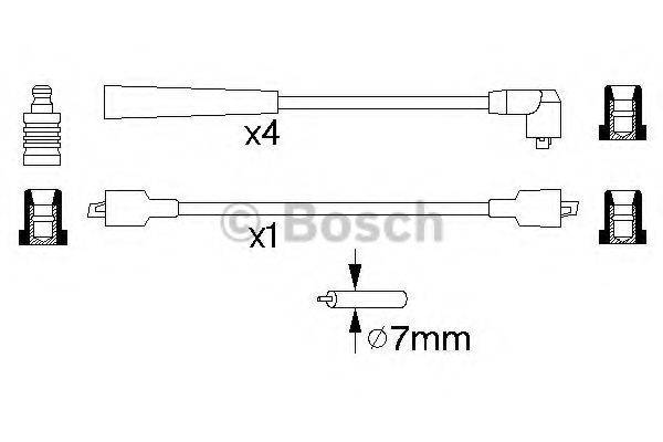 BOSCH 0986356839 Комплект дротів запалювання