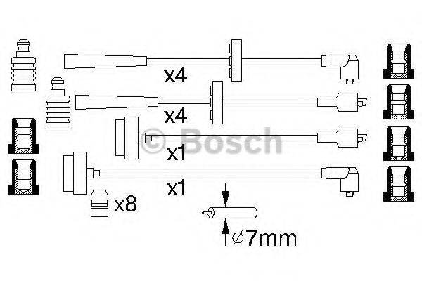 BOSCH 0986356878 Комплект дротів запалювання