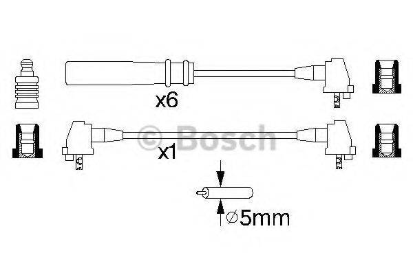 BOSCH 0986356937 Комплект дротів запалювання