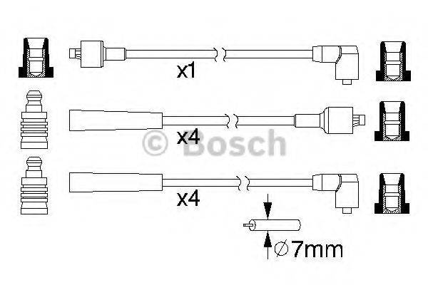 BOSCH 0986357104 Комплект дротів запалювання