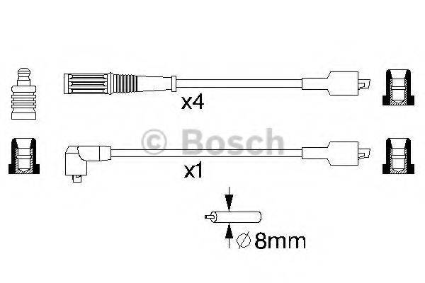 BOSCH 0986357113 Комплект дротів запалювання