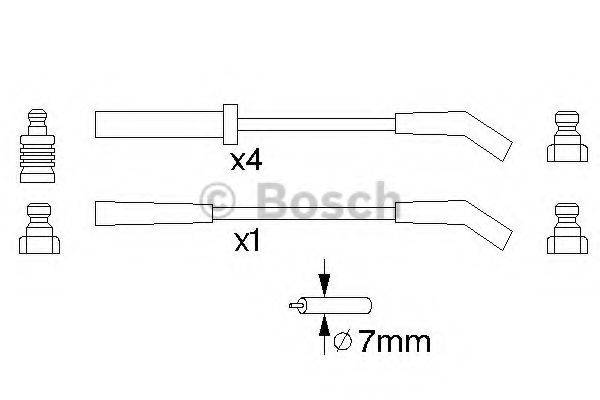 BOSCH 0986357123 Комплект дротів запалювання