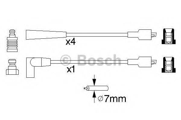 BOSCH 0986357134 Комплект дротів запалювання