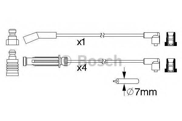 BOSCH 0986357212 Комплект дротів запалювання