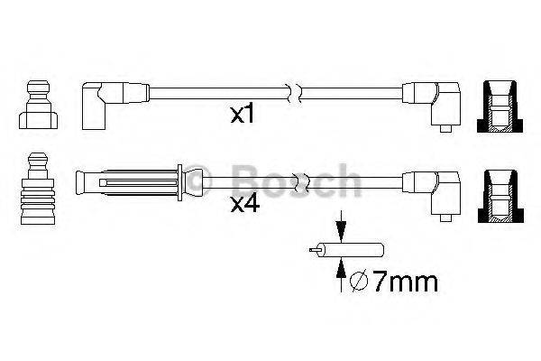 BOSCH 0986357217 Комплект дротів запалювання