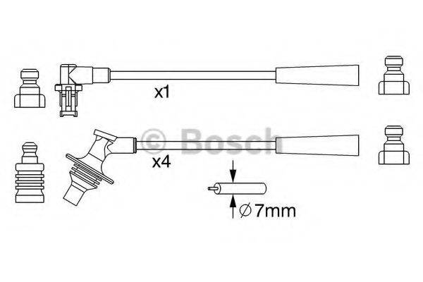 BOSCH 0986357230 Комплект дротів запалювання