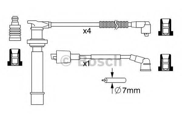 BOSCH 0986357280 Комплект дротів запалювання