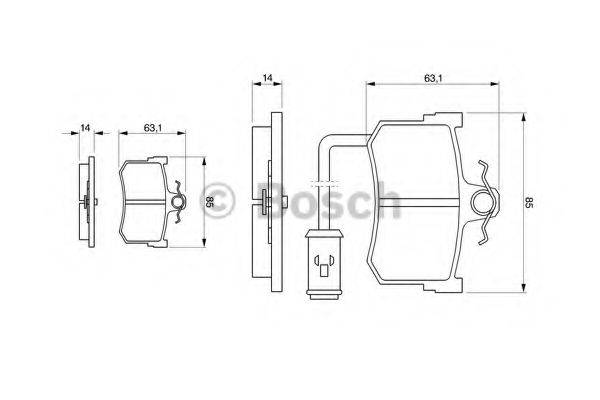 BOSCH 0986424013 Комплект гальмівних колодок, дискове гальмо