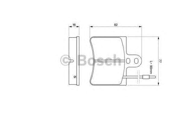 BOSCH 0986424026 Комплект гальмівних колодок, дискове гальмо