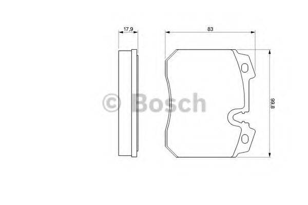 BOSCH 0986424032 Комплект гальмівних колодок, дискове гальмо