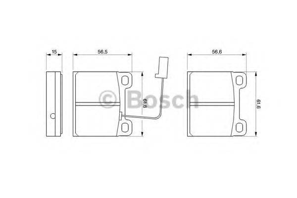 BOSCH 0986424035 Комплект гальмівних колодок, дискове гальмо