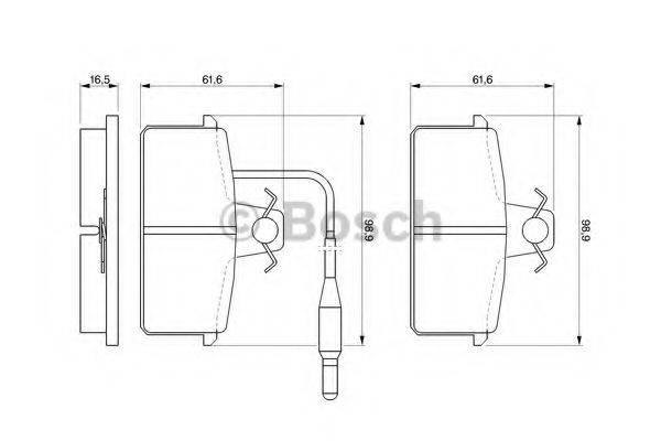 BOSCH 0986424081 Комплект гальмівних колодок, дискове гальмо