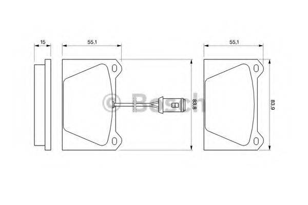 BOSCH 0986424093 Комплект гальмівних колодок, дискове гальмо