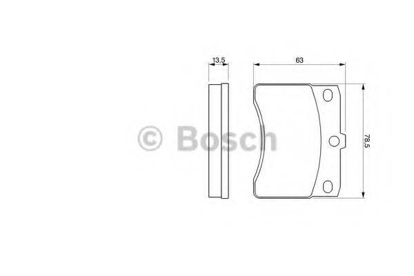 BOSCH 0986424099 Комплект гальмівних колодок, дискове гальмо