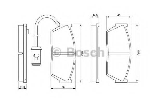 BOSCH 0986424110 Комплект гальмівних колодок, дискове гальмо