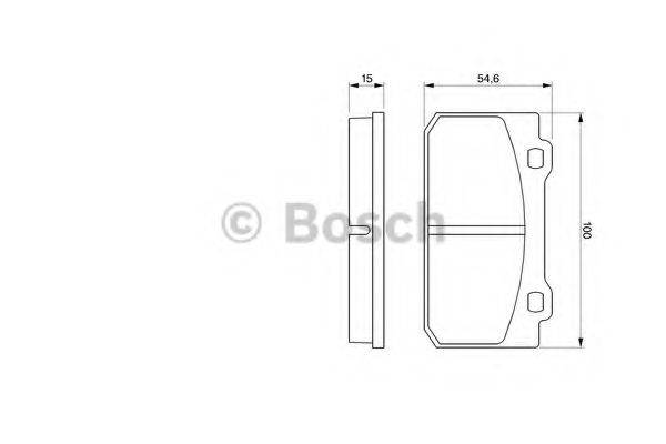 BOSCH 0986424117 Комплект гальмівних колодок, дискове гальмо