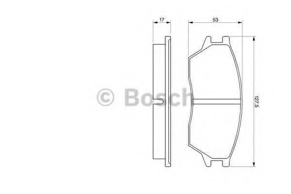 BOSCH 0986424136 Комплект гальмівних колодок, дискове гальмо