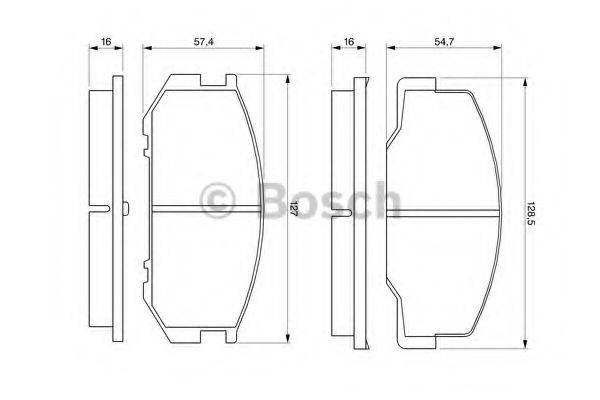 BOSCH 0986424137 Комплект гальмівних колодок, дискове гальмо