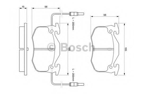 BOSCH 0986424147 Комплект гальмівних колодок, дискове гальмо