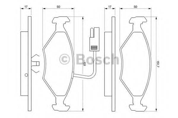 BOSCH 0986424178 Комплект гальмівних колодок, дискове гальмо