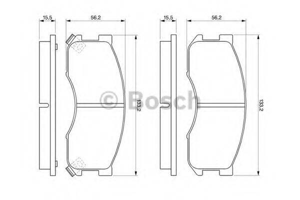 BOSCH 0986424202 Комплект гальмівних колодок, дискове гальмо