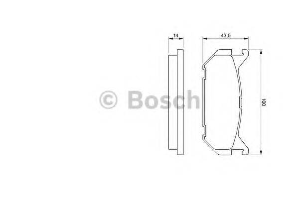 BOSCH 0986424266 Комплект гальмівних колодок, дискове гальмо