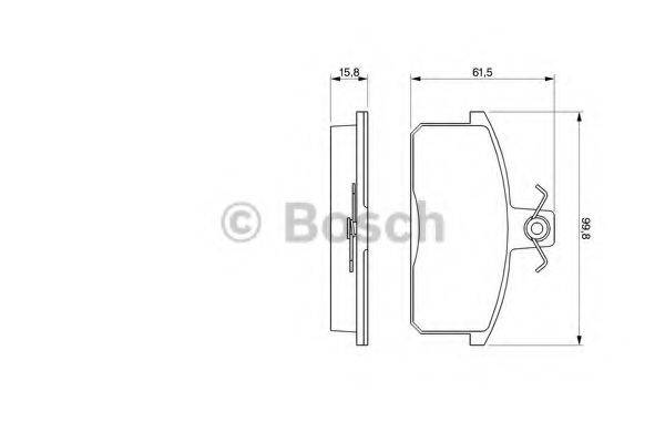 BOSCH 0986424274 Комплект гальмівних колодок, дискове гальмо