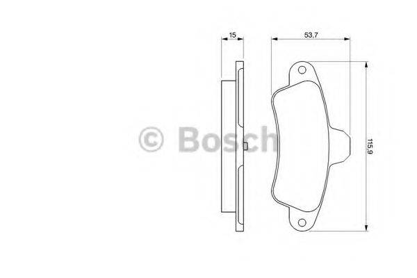 BOSCH 0986424277 Комплект гальмівних колодок, дискове гальмо