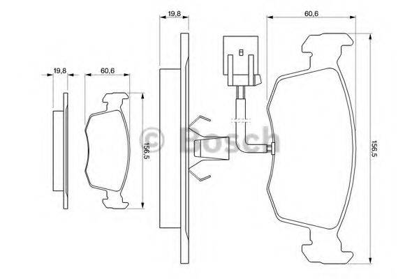 BOSCH 0986424352 Комплект гальмівних колодок, дискове гальмо