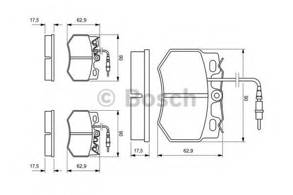 BOSCH 0986424376 Комплект гальмівних колодок, дискове гальмо