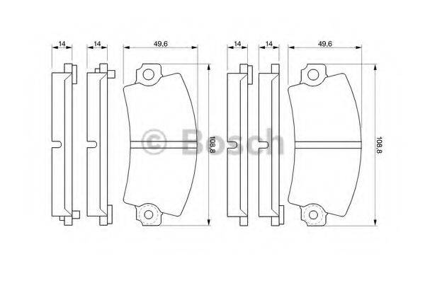 BOSCH 0986424394 Комплект гальмівних колодок, дискове гальмо