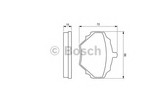 BOSCH 0986424563 Комплект гальмівних колодок, дискове гальмо