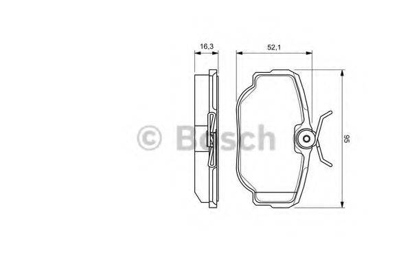 BOSCH 0986424564 Комплект гальмівних колодок, дискове гальмо