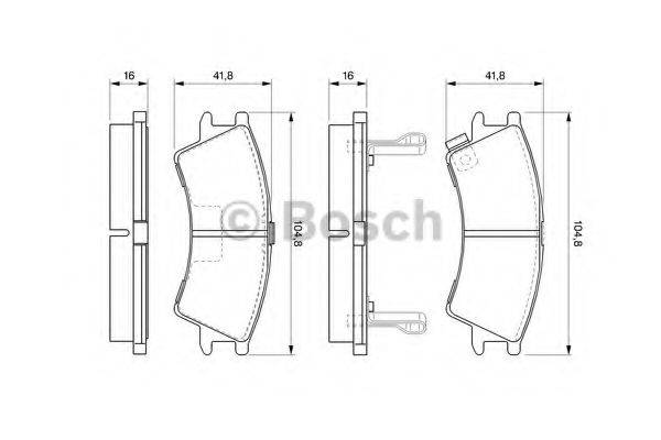 BOSCH 0986424575 Комплект гальмівних колодок, дискове гальмо