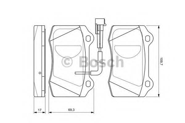 BOSCH 0986424579 Комплект гальмівних колодок, дискове гальмо