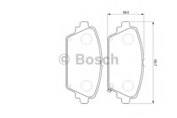 BOSCH 0986424663 Комплект гальмівних колодок, дискове гальмо