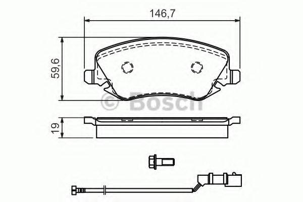 BOSCH 0986424679 Комплект гальмівних колодок, дискове гальмо