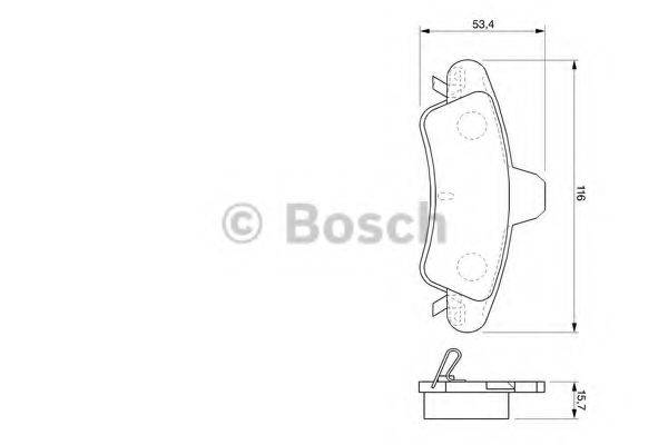 BOSCH 0986424744 Комплект гальмівних колодок, дискове гальмо