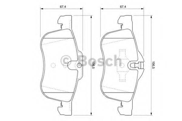 BOSCH 0986424758 Комплект гальмівних колодок, дискове гальмо