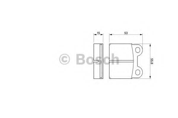 BOSCH 0986460101 Комплект гальмівних колодок, дискове гальмо