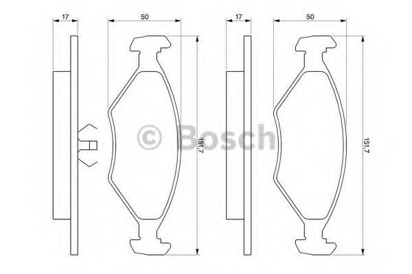 BOSCH 0986460986 Комплект гальмівних колодок, дискове гальмо