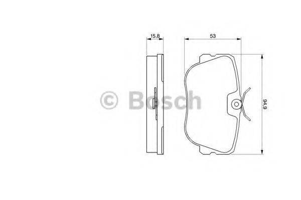 BOSCH 0986460988 Комплект гальмівних колодок, дискове гальмо