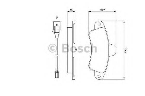 BOSCH 0986460991 Комплект гальмівних колодок, дискове гальмо